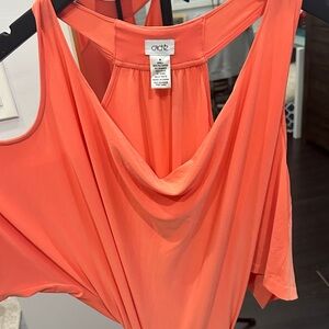 Cache Coral Asymmetrical Dress